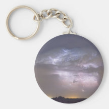 Cumulonimbus Lightning Storm and Star Trails Above Keychain