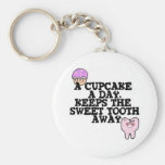 Cupcake A Day Sweet Tooth Away Keychains