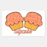 Cupcake Sticker En Rectangle