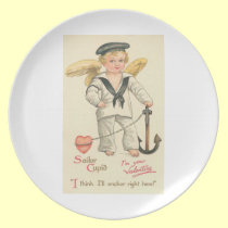 Cupidon de marin assiettes