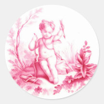 Cupidon de porcelaine de Coalbrookdale, peint 1865 Autocollants