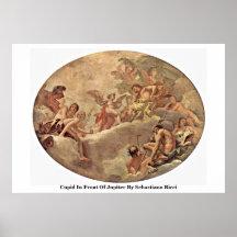 Cupidon devant Jupiter par Sebastiano Ricci Poster