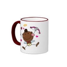 Cupidon noir sautant Valentine Tasse