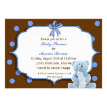 Custom Boys Baby Shower Invitations