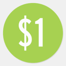 Custom Green Price Sticker