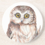Customisez avec votre hibou drôle nommé - oiseau,  dessous de verres
