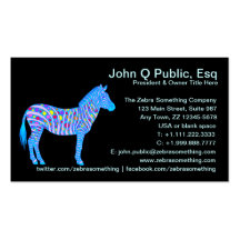 Customisez ces cartes de visite de zèbre d'amuseme modèle de carte de visite
