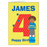 Customisez la carte d'anniversaire du garçon d'âge