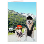 Customizable Funny Dog/Lab Biker/Motorcycle Card