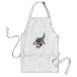 Cute Curious Cartoon Wolf  Apron tabliers