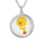 Cute Flying Cartoon Duckling Necklace colliers
