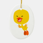 Cute Flying Cartoon Duckling Ornament ornements