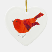 Cute Red Bird Christmas Ornaments