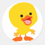 Cute Smiling Cartoon Duckling Sticker autocollants