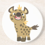 Cute Smiling Cartoon Hyena Coaster dessous de verres