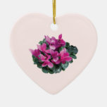 Cyclamen magenta lumineux décoration pour sapin de noël