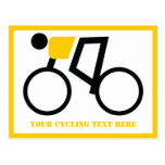 Cycliste montant sa coutume de bicyclette carte postale