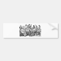 Cyclistes de Calavera circa 1800's en retard Mexiq Autocollants Pour Voiture