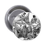 Cyclistes de Calavera circa 1800's en retard Mexiq Badges