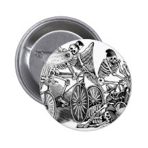 Cyclistes de Calavera circa 1800's en retard Mexiq Badges