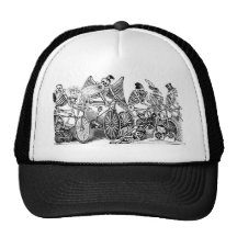 Cyclistes de Calavera circa 1800's en retard Mexiq Casquette