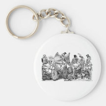 Cyclistes de Calavera circa 1800's en retard Mexiq Porte-clés