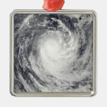 Cyclone Rene au-dessus de l'océan de South Pacific Décoration De Noël
