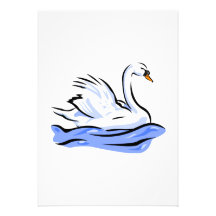 Cygne de Swimmee Cartons D'invitation