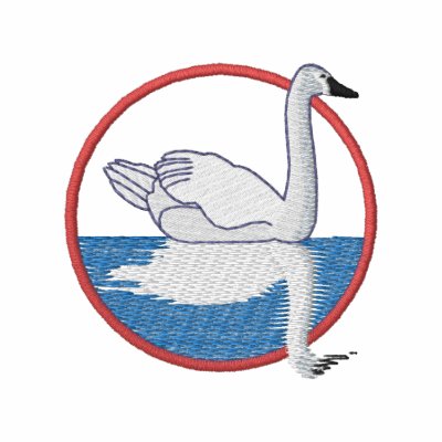 Cygne de trompettiste polo brodé