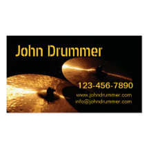 cymbales, batteur de John, www.johndrummer.cominfo Modèles De Cartes De Visite