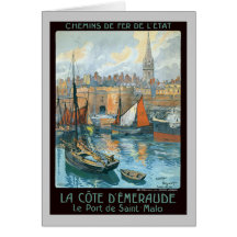 D Émeraude de Côte de La Carte De Vœux