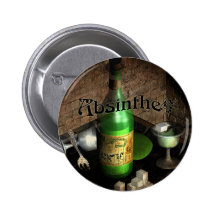 D'absinthe de plateau toujours la vie badge avec épingle