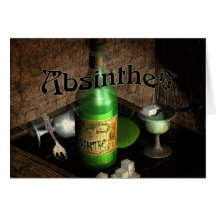 D'absinthe de plateau toujours la vie cartes de vœux