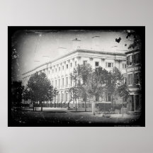 Daguerréotype 1846 de bureau de poste de C.C Affiche