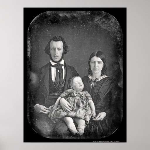 Daguerréotype 1846 de famille d'Adams Poster
