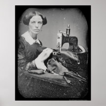 Daguerréotype travaillant 1853 d'ouvrière couturiè posters