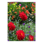 Dahlias pour le jour de mère cartes de vœux