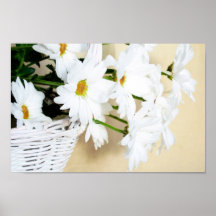 Daisy Blossoms Elegant Chic Mod Floral Posters
