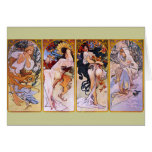 ~ d'Alfons Mucha les quatre saisons Cartes