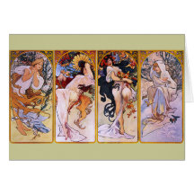 ~ d'Alfons Mucha les quatre saisons Cartes