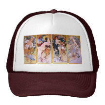 ~ d'Alfons Mucha les quatre saisons Casquettes De Camionneur