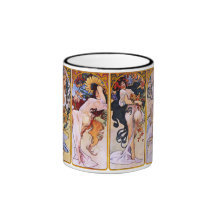~ d'Alfons Mucha les quatre saisons Tasse À Café