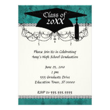 damassé affligée turquoise foncée de vert bleu invitations