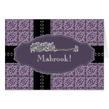 Damassé arabe de bleu de félicitation de mabrook d cartes