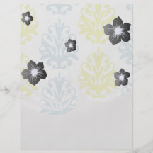 Damassé blanche bleue d'ardoise Chartreuse Prospectus Avec Motif