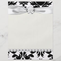 damassé blanche noire formelle fleurie tract personnalisé
