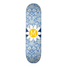 Damassé bleue ; Marguerite Skateboards