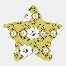 damassé chic de mod de fleur de boho autocollant