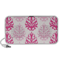 Damassé chic de rose et de boho rose foncé haut-parleurs
