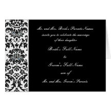 Damassé de faire-part de mariage - carte